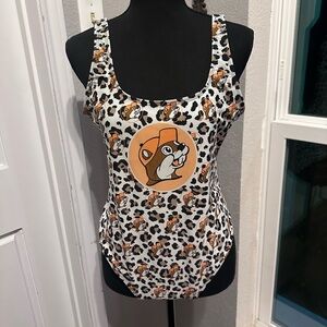 Women's Buc-ee's All Over Print One Piece Swimsuit Size M
